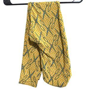 LuLaRoe One Size Limited Edition Yellow Scissor Shears Buttery Soft Leggings